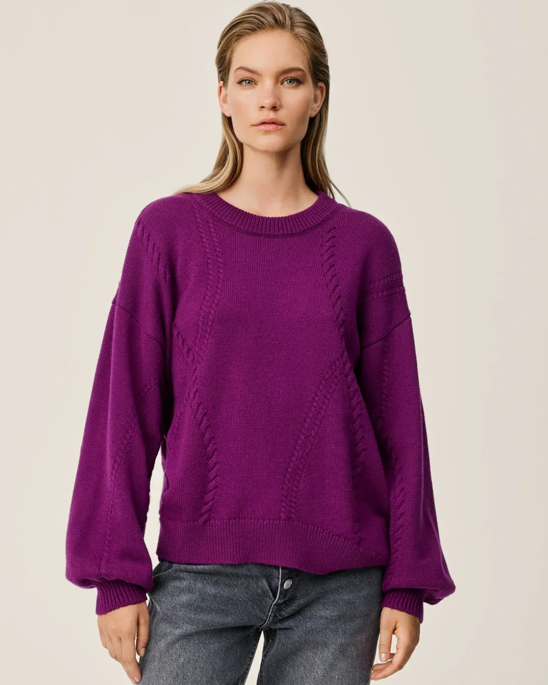 Women MSCH Copenhagen Knitwear | Wool^MSCHCecelia Peony Pullover