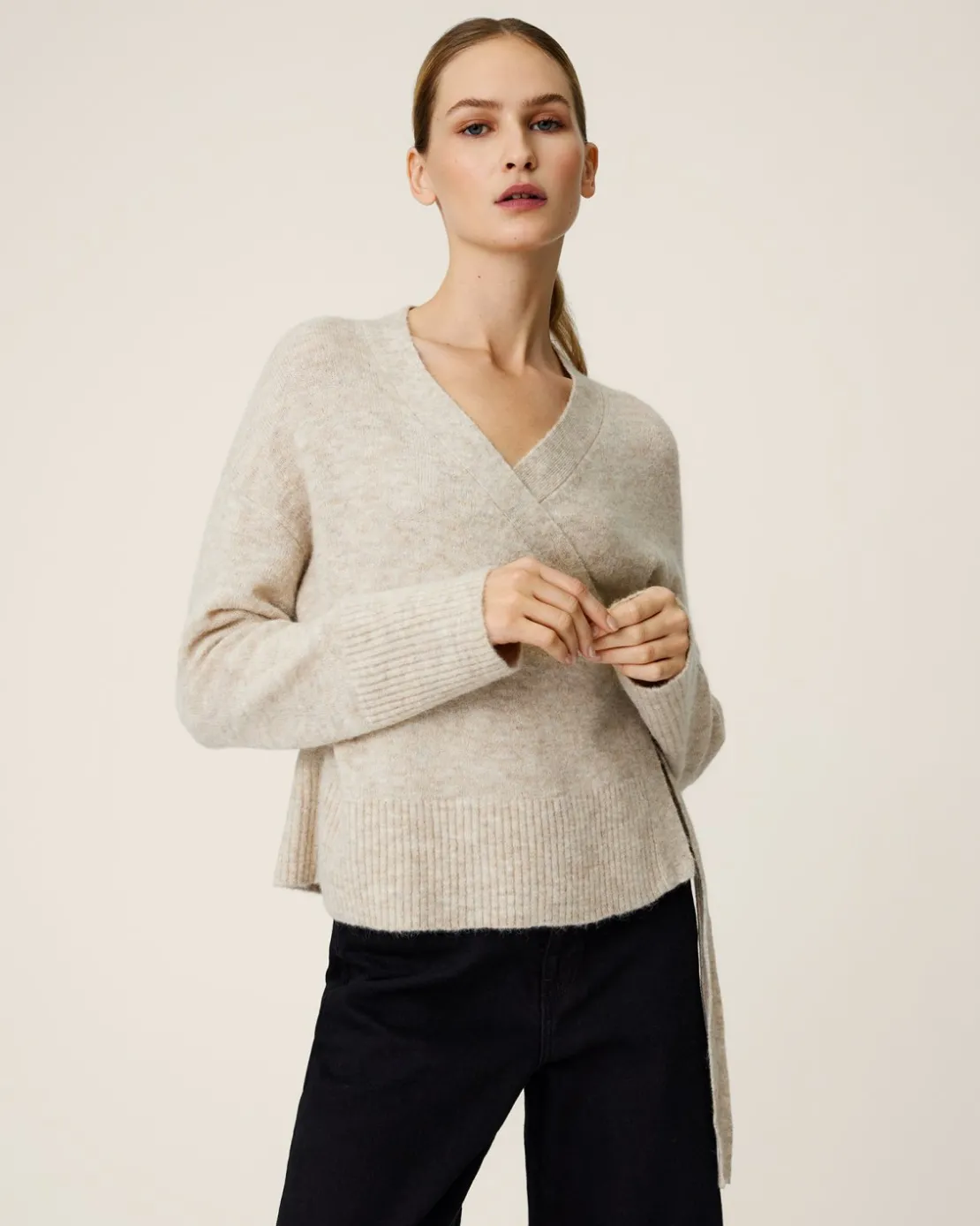 Women MSCH Copenhagen Wool^MSCHEbonee Zenie Wrap Pullover
