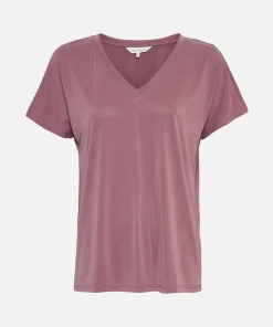 Women MSCH Copenhagen Tops & Tees | Basics^MSCHFenya Modal V Neck Tee