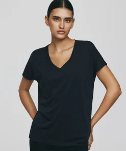 Women MSCH Copenhagen Tops & Tees | Basics^MSCHFenya Modal V Neck Tee