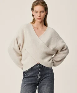 Women MSCH Copenhagen Knitwear | Wool^MSCHZinelle Hope Wrap Pullover