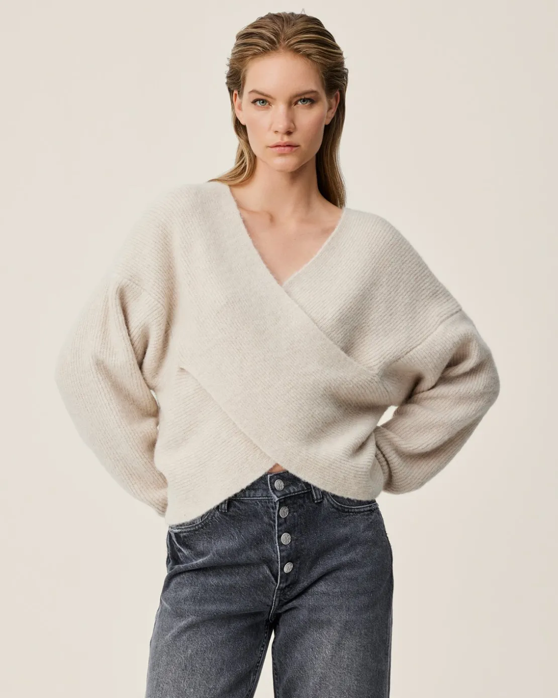 Women MSCH Copenhagen Knitwear | Wool^MSCHZinelle Hope Wrap Pullover